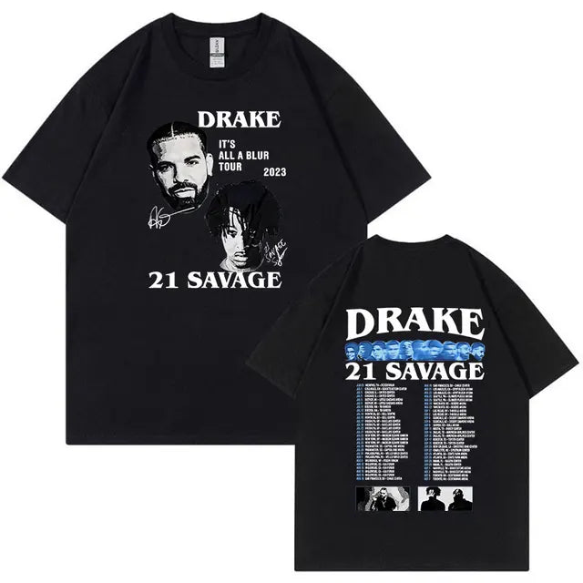 Drake x 21 Savage - It's All A Blur 2023 Tour T-Shirt