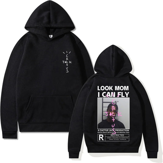 Travis Scott - Look Mom I Can Fly w Mugshot Hoodie (Unisex)